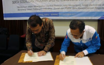 PENANDATANGANAN NOTA KESEPAHAMAN DPD SPN PROVINSI BANTEN DENGAN KANWIL BANTEN BPJS TK 