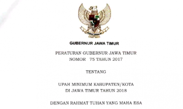UMK SE – PROVINSI JAWA TIMUR DIKETOK SESUAI PP NO 78/2015