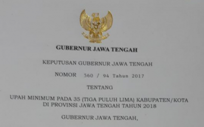 UMK SE- PROVINSI JAWA TENGAH SESUAI DENGAN PP NO 78/2015