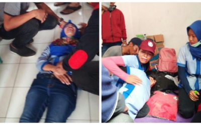 DEMO BURUH DISIKAPI DENGAN KEKERASAN OKNUM POLISI