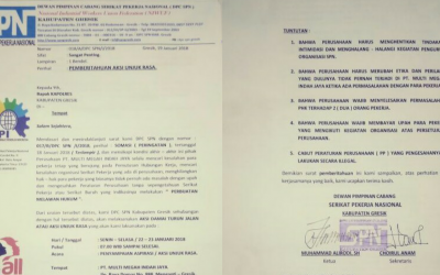 KEMBALI DIDUGA TERJADI UNION BUSTING