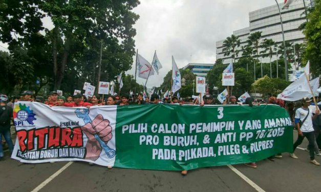 DEMO BURUH KSPI DI ISTANA MERDEKA 