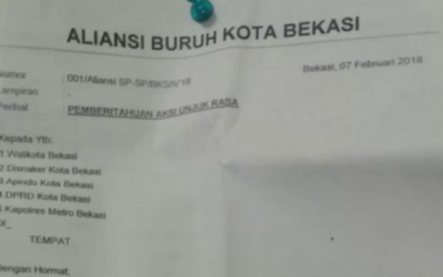 BURUH KOTA BEKASI AKAN AKSI UNRAS UNTUK MENUNTUT UMSK