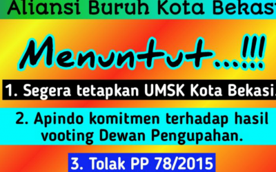 TIDAK ADA IJIN, AKSI DEMONSTRASI BURUH BEKASI URUNG DIGELAR