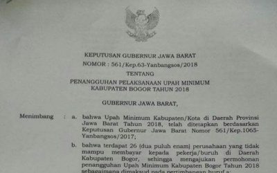 20 PERUSAHAAN DI KABUPATEN BOGOR “DIRESTUI” MENANGGUHKAN UPAH