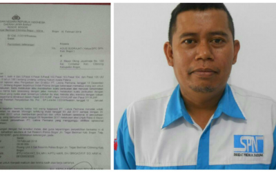 KETUA DPC SPN KABUPATEN BOGOR DILAPORKAN KE POLISI