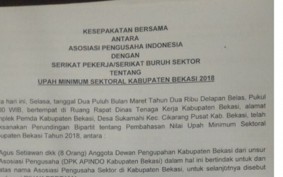 UMSK KABUPATEN BEKASI 2018 DITETAPKAN