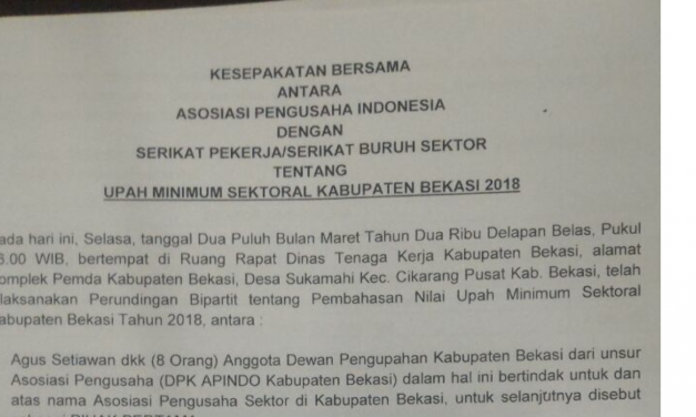 UMSK KABUPATEN BEKASI 2018 DITETAPKAN