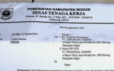 PT TRINUNGGAL KOMARA HARUS MEMBAYAR UPAH SESUAI SK GUBERNUR JAWA BARAT