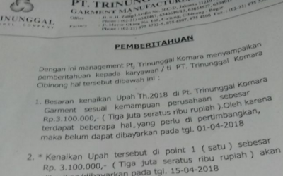 PT TRINUNGGAL KOMARA ABAIKAN ANJURAN MEDIATOR DAN MELAWAN HUKUM