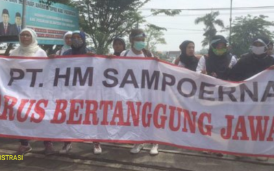 DEMO BURUH PT HM SAMPOERNA DIHADANG WARGA
