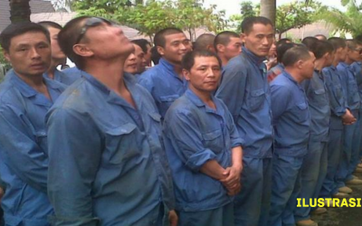 TKA KASAR ASAL CINA KERJA NGEBUBUT DI KABUPATEN BEKASI