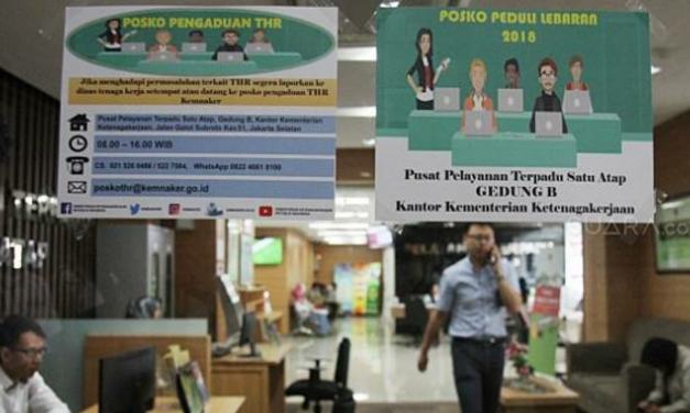 HANYA 350 KASUS YANG AKAN DITINDAKLANJUTI DARI 2.000 LEBIH PENGADUAN THR