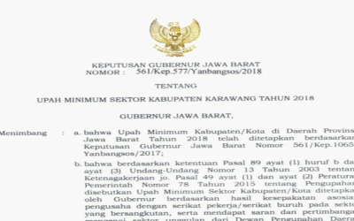 UMSK KABUPATEN KARAWANG 2018 TELAH DISAHKAN OLEH GUBERNUR JABAR