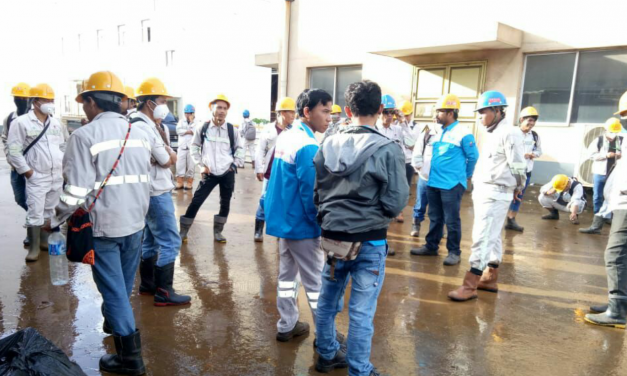 AKIBAT ATURAN SEPIHAK, KARYAWAN PT IMIP MOGOK KERJA