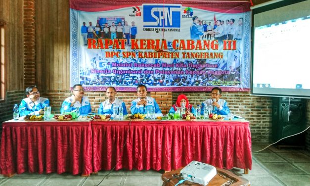 DPC SPN KAB TANGERANG TETAPKAN PROGRAM KERJA DAN RAPBO SATU TAHUN KE DEPAN