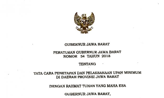 SPN PROVINSI JAWA BARAT MENOLAK PERGUB NO 54/2018