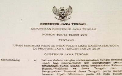 UMK KABUPATEN/KOTA DI JAWA TENGAH 2019