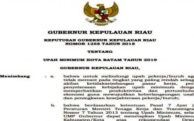 UMK BATAM 2019 Rp 3 806.358,-