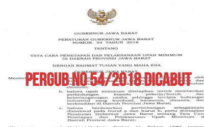 PERGUB NO 54/2018 RESMI DICABUT