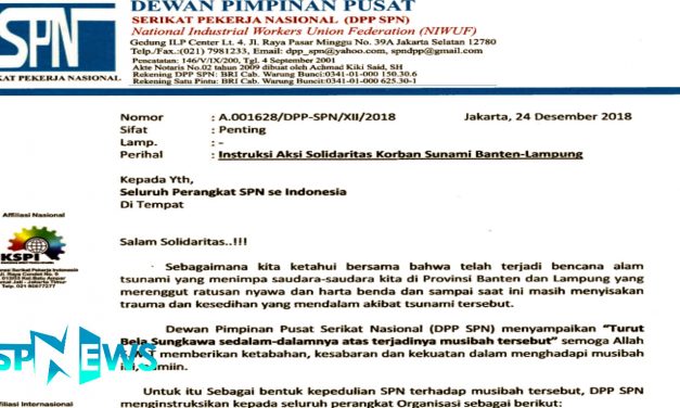 SOLIDARITAS SPN UNTUK KORBAN TSUNAMI BANTEN DAN LAMPUNG