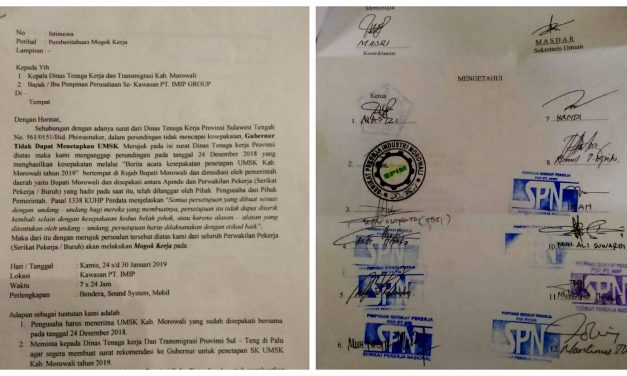 RENCANA MOGOK KERJA, FRONT SERIKAT PEKERJA LAYANGKAN PEMBERITAHUAN