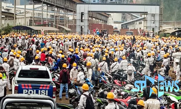 MESKI DIINTIMIDASI, RIBUAN KARYAWAN PT IMIP SITE MOROWALI TETAP LAKUKAN MOGOK KERJA
