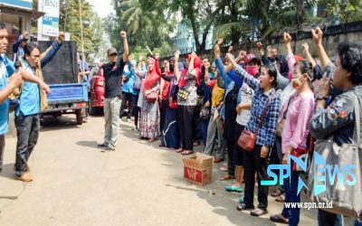 AKIBAT INGKAR PEMBAYARAN SISA UPAH, PSP SPN PT SUNINDO ADI PERKASA KEMBALI UNJUK RASA