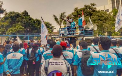 AKSI SOLIDARITAS SPN KABUPATEN TANGERANG DI KEMNAKER RI