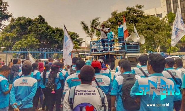 AKSI SOLIDARITAS SPN KABUPATEN TANGERANG DI KEMNAKER RI