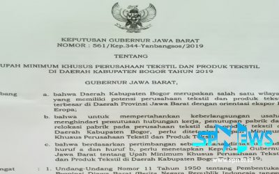 THR RIDWAN KAMIL UNTUK BURUH KABUPATEN BOGOR