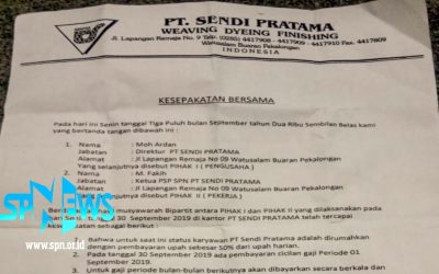 PT SENDI PRATAMA AKAN BAYAR UPAH PEKERJA