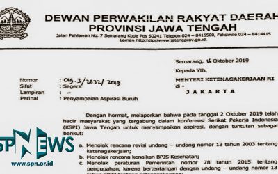 DPRD PROVINSI JAWA TENGAH MENDUKUNG PENUH ASPIRASI BURUH