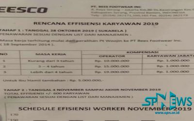 ANCAMAN PHK EFISIENSI PT BEES FOOTWEAR INC