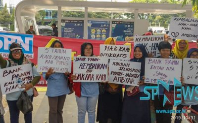 PEKERJA PT JABATEX MENYAMPAIKAN KEKECEWAANNYA KE BANK PANIN