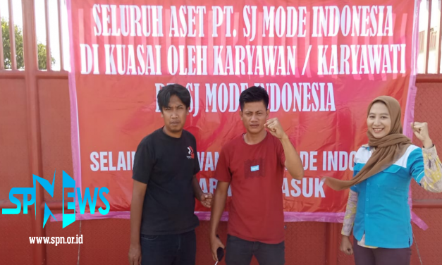 UPAH MASIH DIHUTANG, STATUS TIDAK JELAS, PABRIK SJ MODE SUBANG DISITA PEKERJA