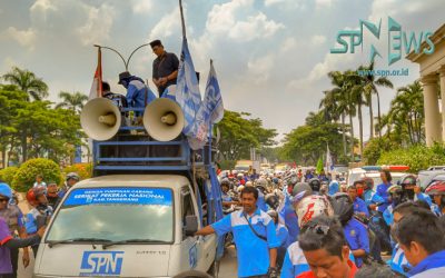 KAWAL REKOMENDASI UPAH 2020, BURUH TANGERANG UNRAS KE KP3B