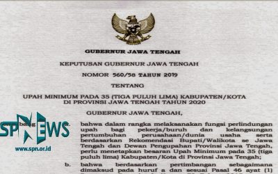UMK KABUPATEN JEPARA NAIK 8,51 PERSEN PLUS DUA RIBU