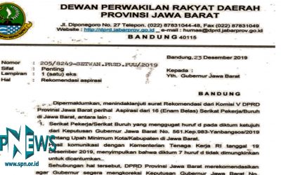 DPRD JABAR MINTA GUBERNUR UNTUK REVISI SK UMK JABAR 2020
