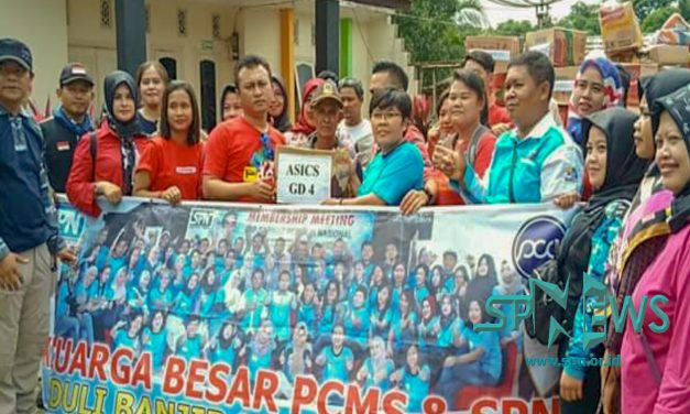 KETUA DAN ANGGOTA PSP SPN KAWASAN INDUSTRI NIKOMAS GEMILANG TERJUN LANGSUNG KE LOKASI BENCANA LEBAK BANTEN