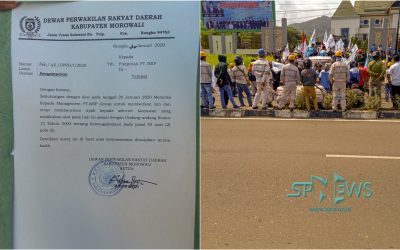 BURUH KABUPATEN MOROWALI TOLAK RUU CIPTA LAPANGAN KERJA