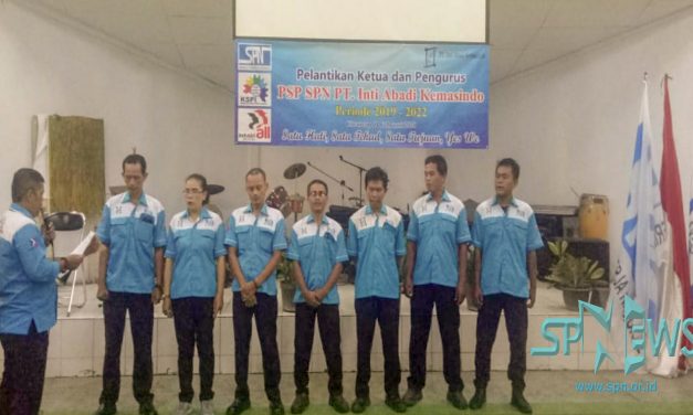 PELANTIKAN PENGURUS PSP SPN PT INTI ABADI KEMASINDO KABUPATEN BOGOR
