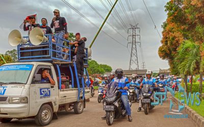 JELANG AKSI 03, BURUH TANGERANG BAGIKAN SELEBARAN