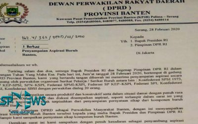 KETUA DPRD PROVINSI BANTEN TEMUI BURUH DI KP3B