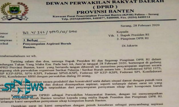 KETUA DPRD PROVINSI BANTEN TEMUI BURUH DI KP3B