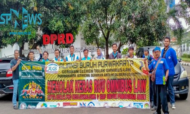 BURUH DAN MAHASISWA PURWAKARTA TOLAK OMNIMBUS LAW RUU CIPTA KERJA