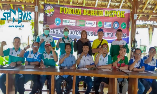 BURUH DEPOK TOLAK RUU CIPTA KERJA
