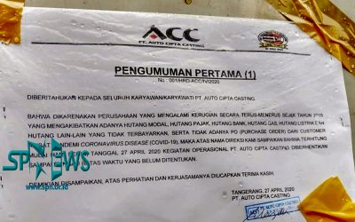 UPAH BELUM JELAS, VENDOR AHM DI TANGERANG TUTUP PABRIK SEPIHAK