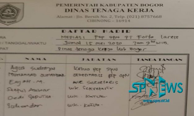 PT FORTA LARESE MANGKIR DALAM MEDIASI PERTAMA TERKAIT THR