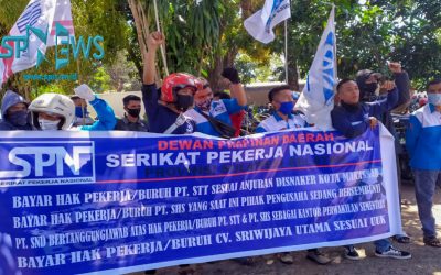 DIDUGA LANGGAR ATURAN KETENAGAKERJAAN, PT SEMESTA NUSTRA DISTRINDO DI DEMO BURUH